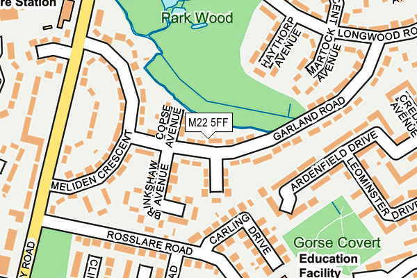 M22 5FF map - OS OpenMap – Local (Ordnance Survey)