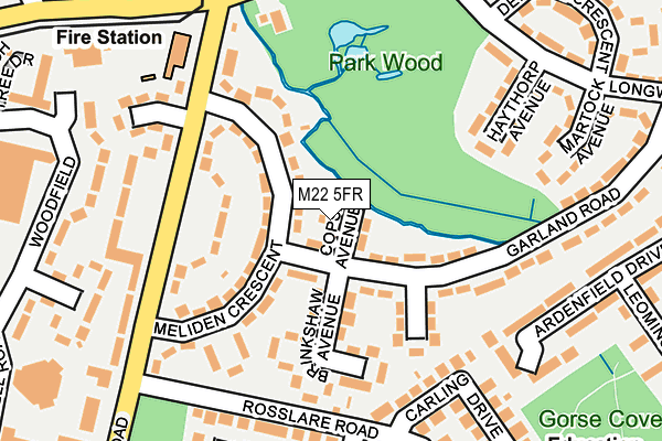 M22 5FR map - OS OpenMap – Local (Ordnance Survey)