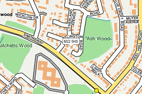 M22 5HS map - OS OpenMap – Local (Ordnance Survey)