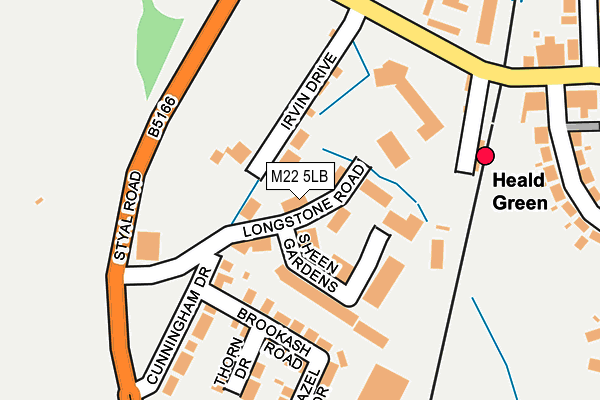 M22 5LB map - OS OpenMap – Local (Ordnance Survey)