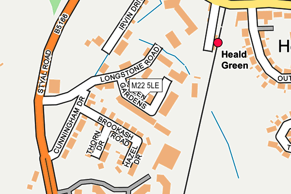 M22 5LE map - OS OpenMap – Local (Ordnance Survey)