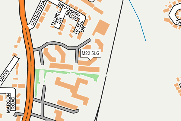 M22 5LG map - OS OpenMap – Local (Ordnance Survey)