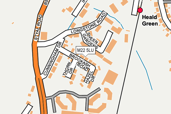 M22 5LU map - OS OpenMap – Local (Ordnance Survey)
