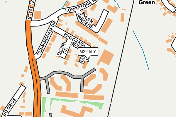 M22 5LY map - OS OpenMap – Local (Ordnance Survey)