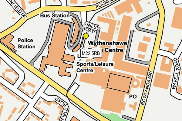 M22 5RB map - OS OpenMap – Local (Ordnance Survey)