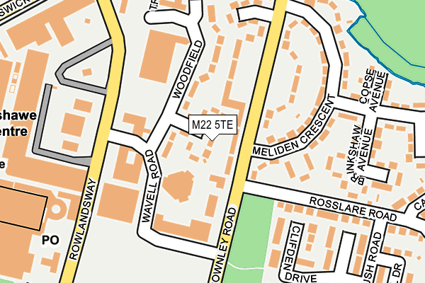 M22 5TE map - OS OpenMap – Local (Ordnance Survey)