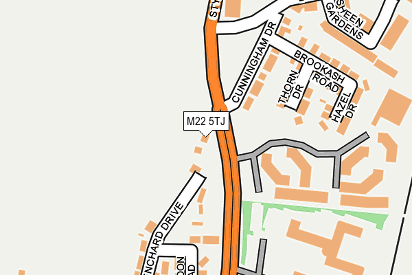 M22 5TJ map - OS OpenMap – Local (Ordnance Survey)