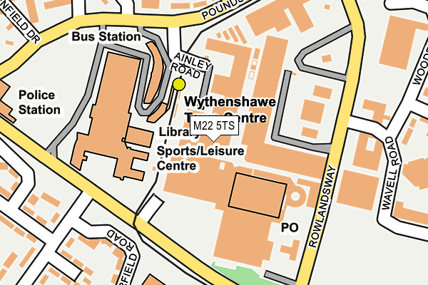 M22 5TS map - OS OpenMap – Local (Ordnance Survey)