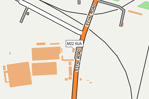 M22 5UA map - OS OpenMap – Local (Ordnance Survey)