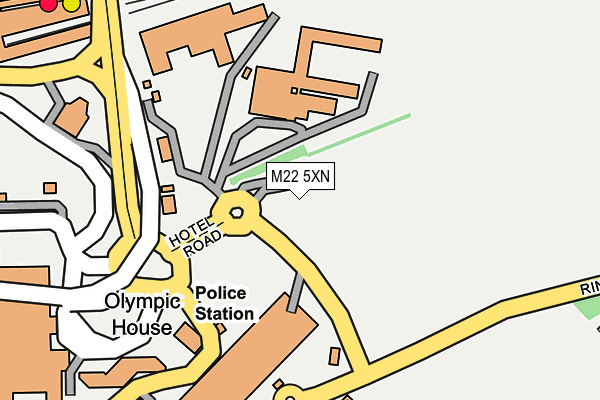 M22 5XN map - OS OpenMap – Local (Ordnance Survey)