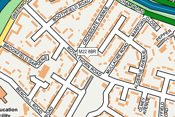 M22 8BR map - OS OpenMap – Local (Ordnance Survey)