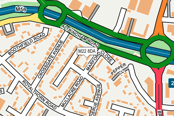 M22 8DA map - OS OpenMap – Local (Ordnance Survey)