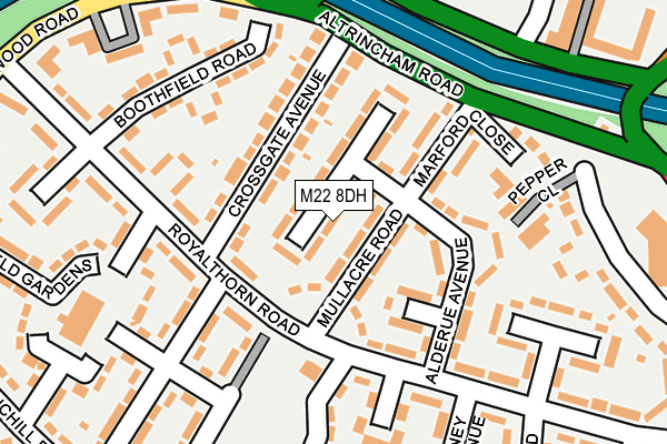 M22 8DH map - OS OpenMap – Local (Ordnance Survey)