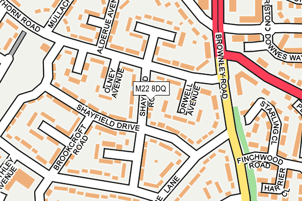 M22 8DQ map - OS OpenMap – Local (Ordnance Survey)