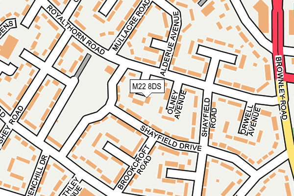 M22 8DS map - OS OpenMap – Local (Ordnance Survey)