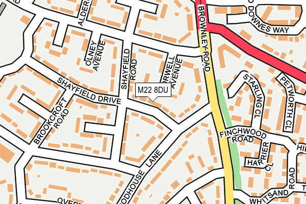 M22 8DU map - OS OpenMap – Local (Ordnance Survey)