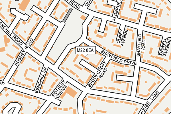 M22 8EA map - OS OpenMap – Local (Ordnance Survey)