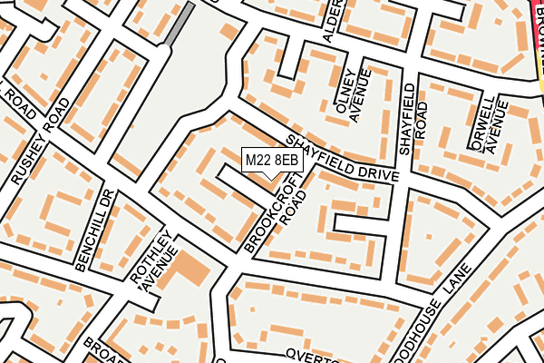 M22 8EB map - OS OpenMap – Local (Ordnance Survey)