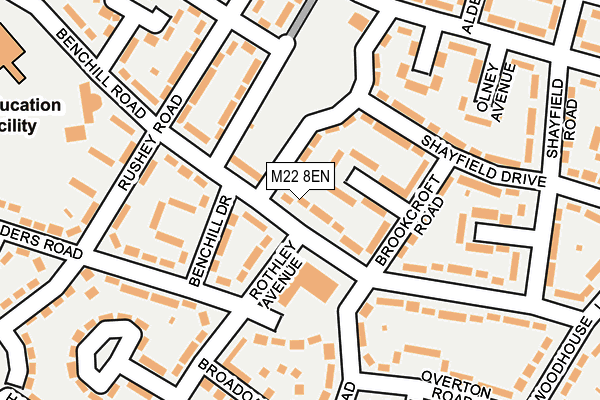 M22 8EN map - OS OpenMap – Local (Ordnance Survey)