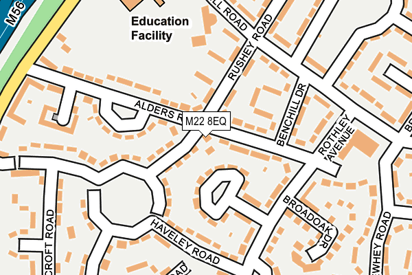 M22 8EQ map - OS OpenMap – Local (Ordnance Survey)