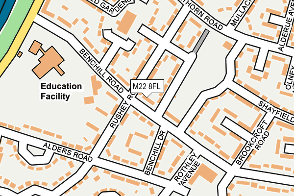 M22 8FL map - OS OpenMap – Local (Ordnance Survey)