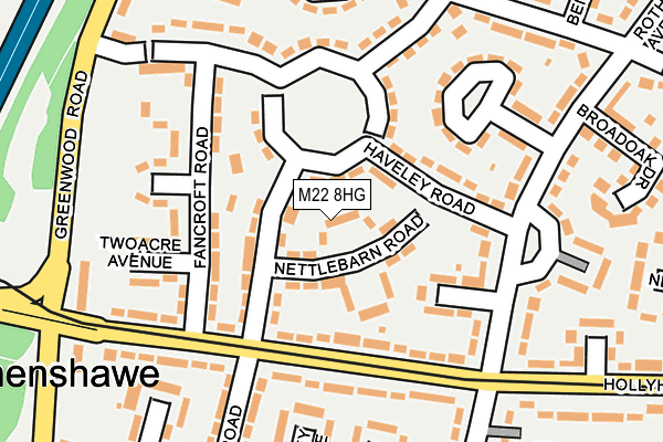 M22 8HG map - OS OpenMap – Local (Ordnance Survey)