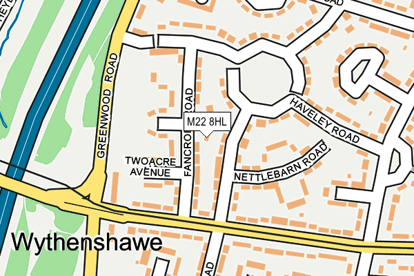 M22 8HL map - OS OpenMap – Local (Ordnance Survey)