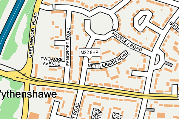 M22 8HP map - OS OpenMap – Local (Ordnance Survey)