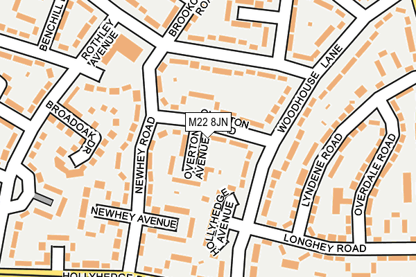 M22 8JN map - OS OpenMap – Local (Ordnance Survey)