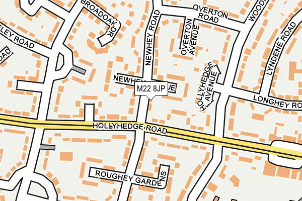 M22 8JP map - OS OpenMap – Local (Ordnance Survey)