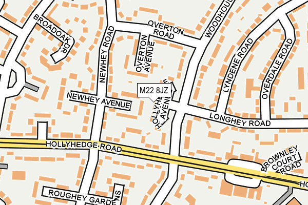 M22 8JZ map - OS OpenMap – Local (Ordnance Survey)