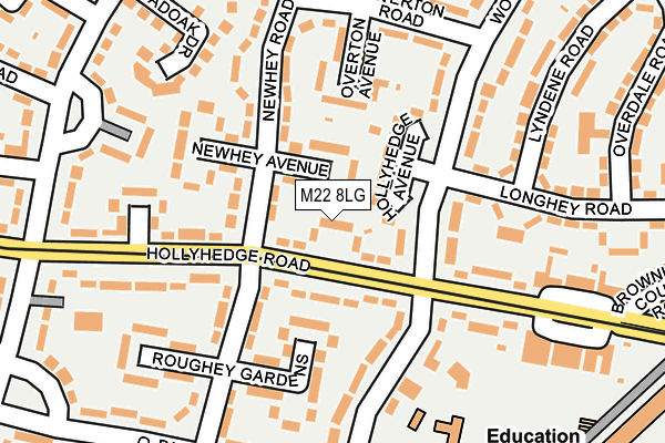 M22 8LG map - OS OpenMap – Local (Ordnance Survey)