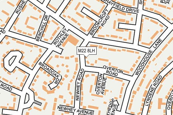 M22 8LH map - OS OpenMap – Local (Ordnance Survey)