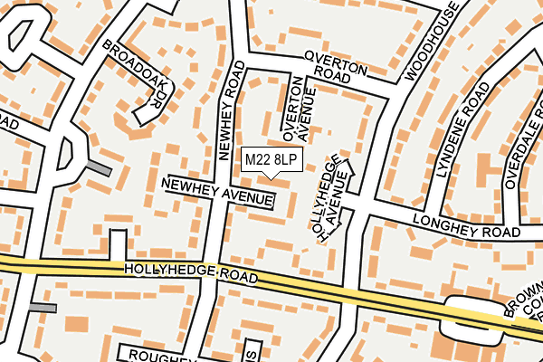 M22 8LP map - OS OpenMap – Local (Ordnance Survey)