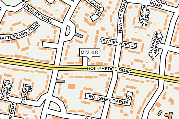 M22 8LR map - OS OpenMap – Local (Ordnance Survey)