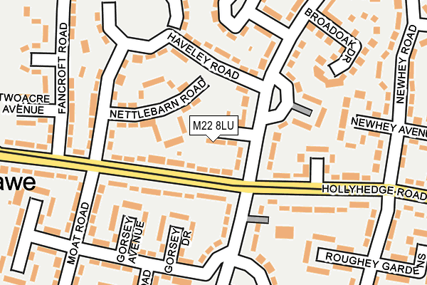 M22 8LU map - OS OpenMap – Local (Ordnance Survey)