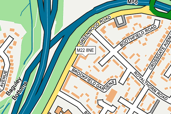 M22 8NE map - OS OpenMap – Local (Ordnance Survey)