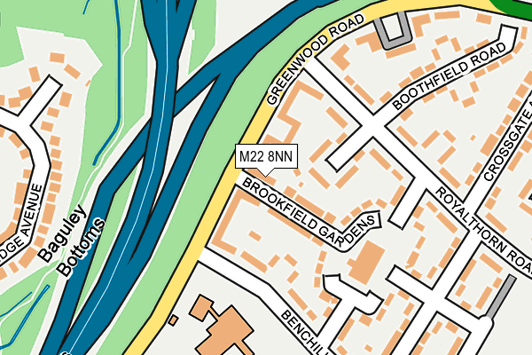 M22 8NN map - OS OpenMap – Local (Ordnance Survey)