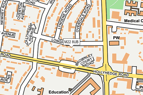 M22 8UB map - OS OpenMap – Local (Ordnance Survey)