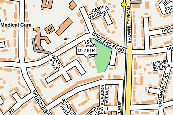 M22 9TR map - OS OpenMap – Local (Ordnance Survey)