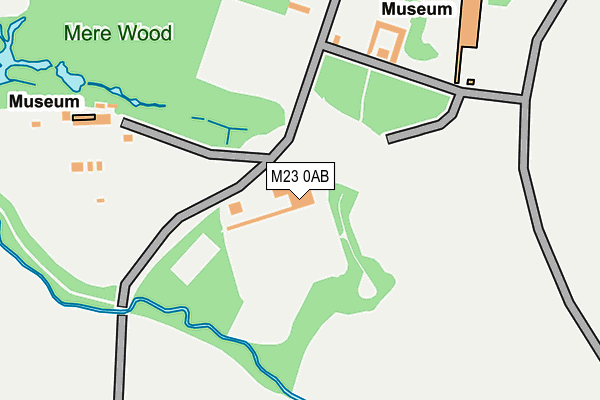 M23 0AB map - OS OpenMap – Local (Ordnance Survey)