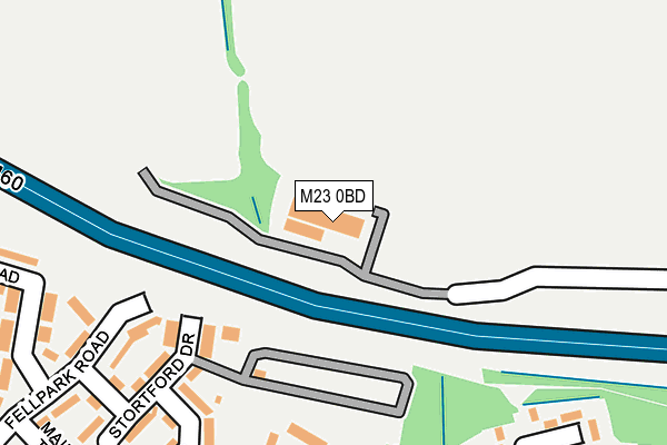 M23 0BD map - OS OpenMap – Local (Ordnance Survey)