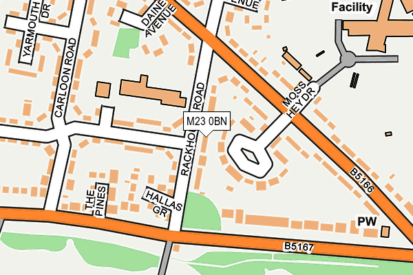 M23 0BN map - OS OpenMap – Local (Ordnance Survey)