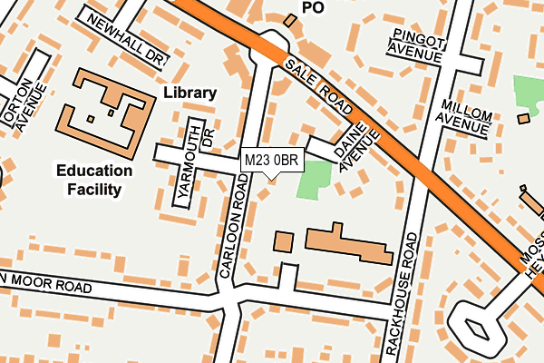 M23 0BR map - OS OpenMap – Local (Ordnance Survey)