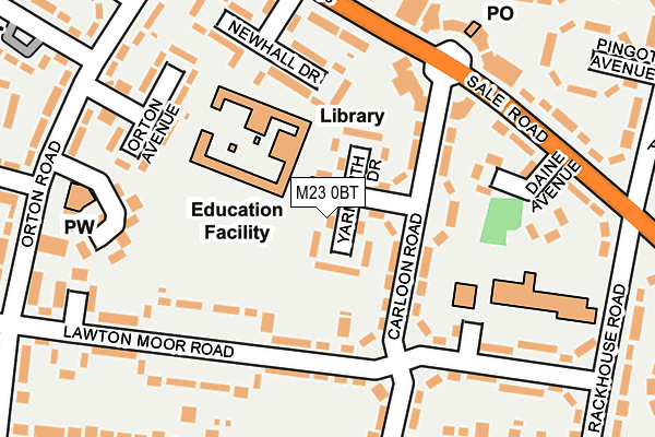 M23 0BT map - OS OpenMap – Local (Ordnance Survey)