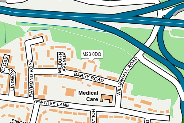 M23 0DQ map - OS OpenMap – Local (Ordnance Survey)