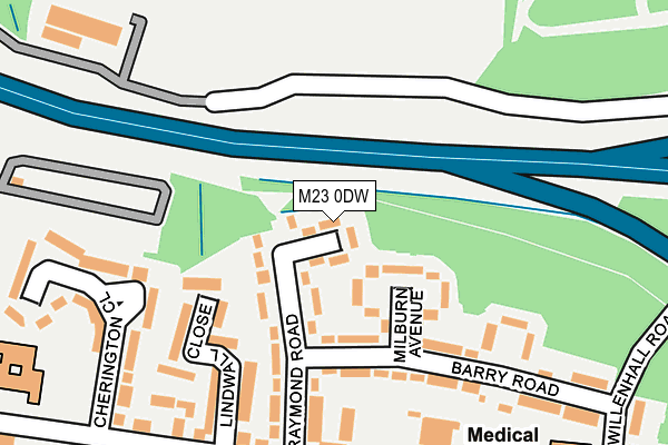 M23 0DW map - OS OpenMap – Local (Ordnance Survey)