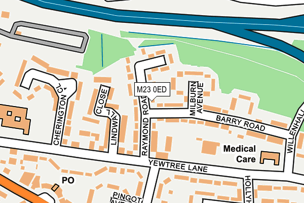 M23 0ED map - OS OpenMap – Local (Ordnance Survey)