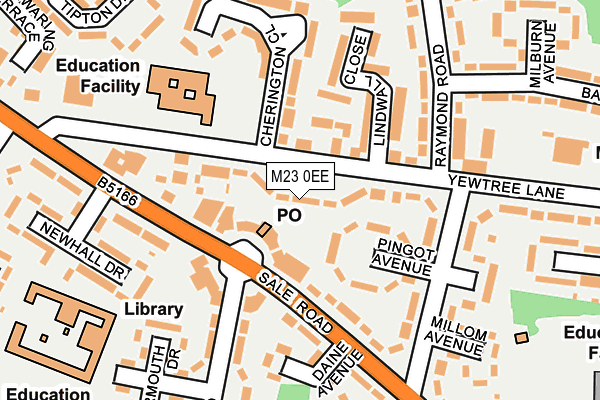 M23 0EE map - OS OpenMap – Local (Ordnance Survey)