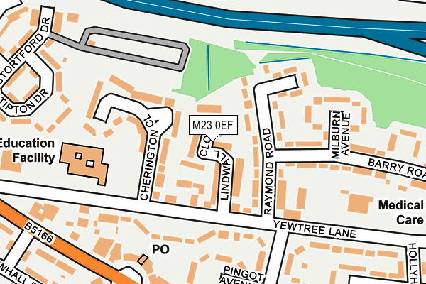 M23 0EF map - OS OpenMap – Local (Ordnance Survey)